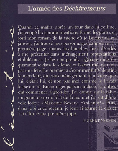 L'année des déchirements