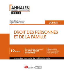 Droit des personnes et de la famille - L1-S2