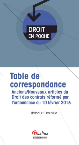 Table de correspondance anciens/nouveaux articles