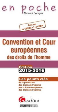 Convention et Cour européennes des droits de l'homme 2015-2016