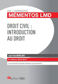 Mémentos LMD - Droit civil : Introduction au droit