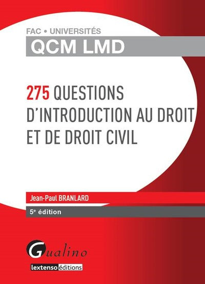 QCM LMD - 275 questions d'introduction au droit et de droit civil