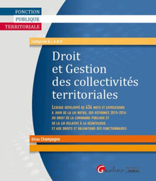 Droit et gestion des collectivités territoriales