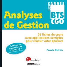 Carrés BTS - GGO - Analyses de gestion - Epreuve 5