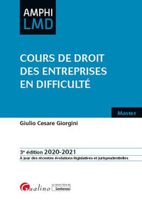 Cours de droit des entreprises en difficulté