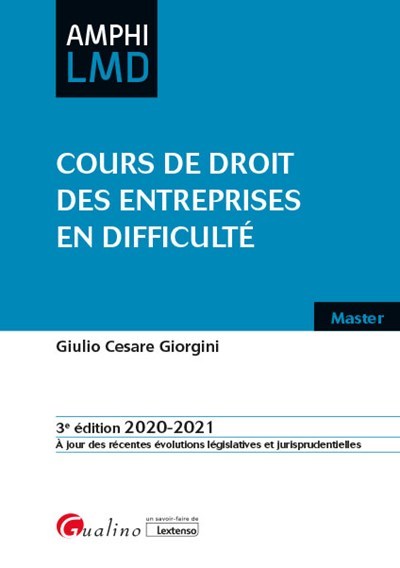 Cours de droit des entreprises en difficulté