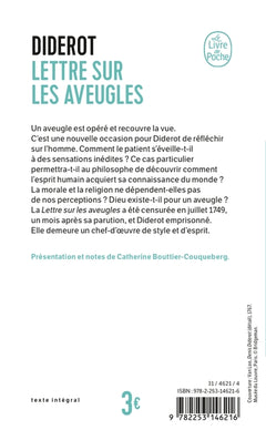 Lettres sur les aveugles à l'usage de ceux qui voient