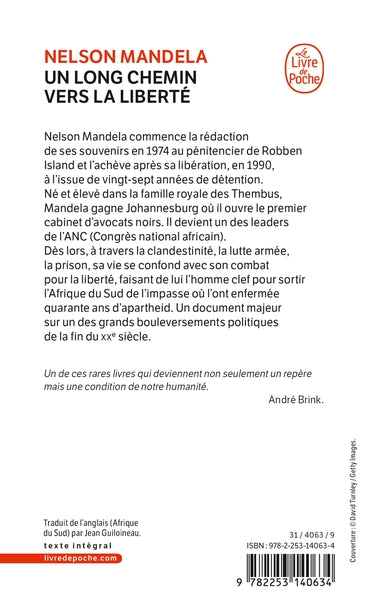 un long chemin vers la liberté