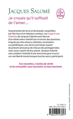 Je croyais qu'il suffisait de t'aimer