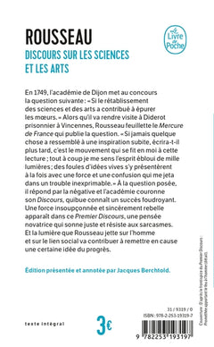 discours sur les sciences et les arts