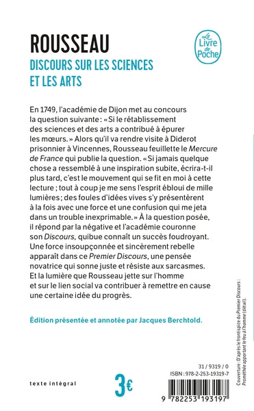 discours sur les sciences et les arts