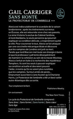 Sans honte (Le Protectorat de l'ombrelle, Tome 3)