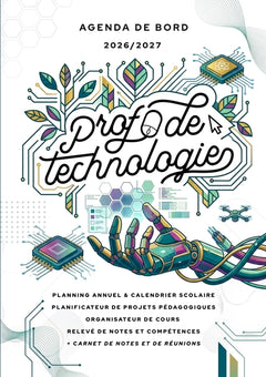 Agenda de bord 2026/2027 professeur de technologie