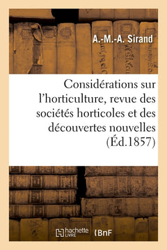 Considérations sur l'horticulture