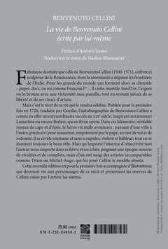 La Vie de Benvenuto Cellini écrite par lui-même (1500-1571)