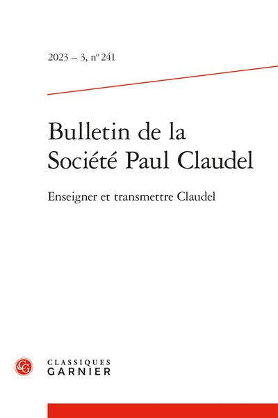 Bulletin de la Société Paul Claudel