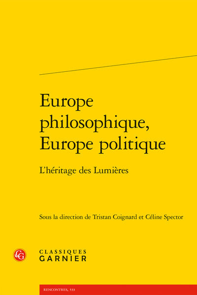 Europe philosophique, Europe politique