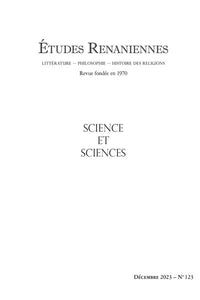 Etudes Renaniennes 2023, n 123 - Science et Sciences