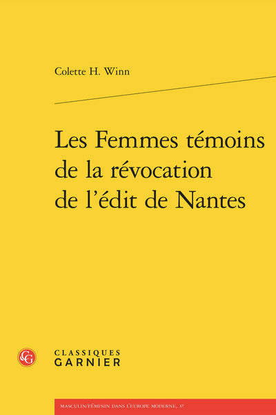 Les Femmes témoins de la révocation de l'édit de Nantes