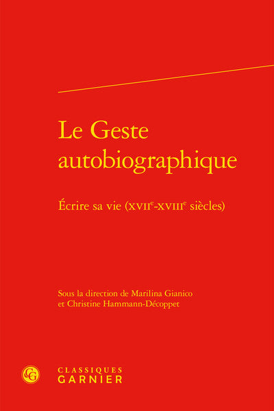 Le Geste autobiographique