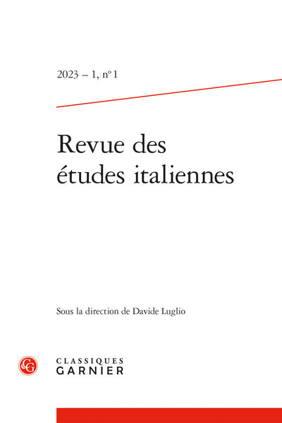 Revue des études italiennes