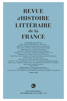 Revue d'Histoire littéraire de la France