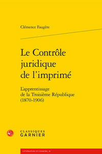 Le Contrôle juridique de l'imprimé