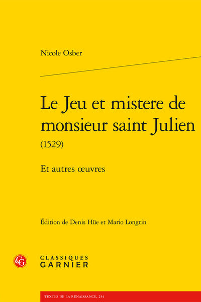 Le jeu et mistere de monsieur saint Julien