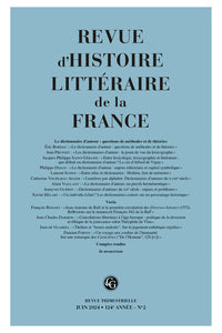 Revue d'histoire littéraire de la France