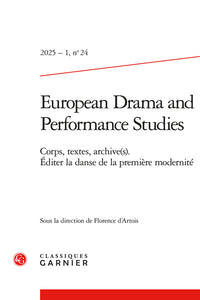 European Drama and Performance Studies
