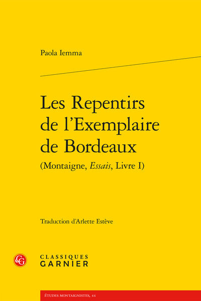 Les Repentirs de l'Exemplaire de Bordeaux