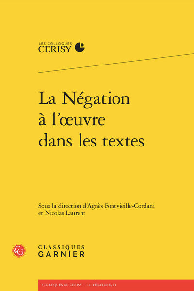 La Négation à l'oeuvre dans les textes