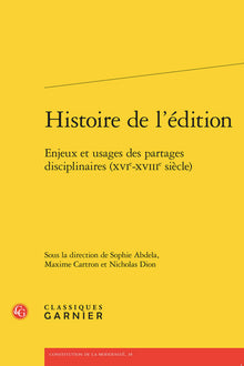 Histoire de l'édition
