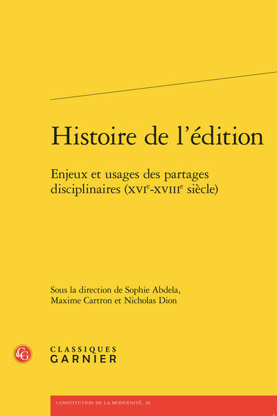 Histoire de l'édition