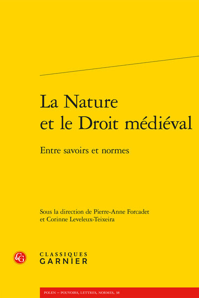 La Nature et le Droit médiéval