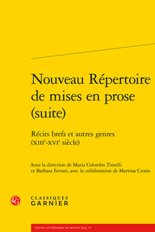 Nouveau répertoire de mises en prose (suite)