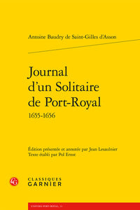Journal d'un solitaire de Port-Royal