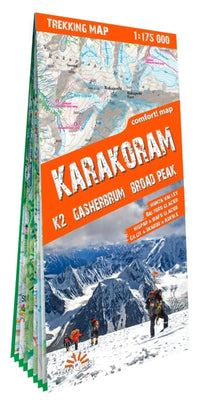 Karakoram. K2, Gasherbrum, Broad Peak 1/175.000 (carte grand format laminée; trekking tQ)