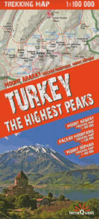 Turquie - les plus hauts sommets 1/100.000