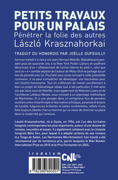 Petits travaux pour un palais