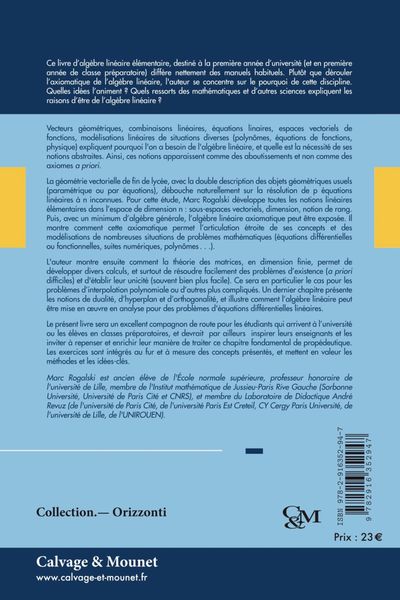 Les concepts de base de l'algèbre linéaire