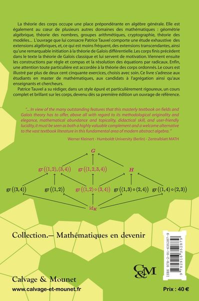 Corps commutatifs et théorie de Galois