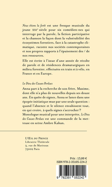 Nous étions la forêt suivi de Le dieu des causes perdues