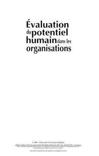 Evaluation du potentiel humain dans les organisations