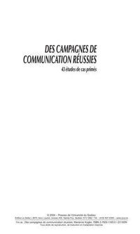 Campagnes de communication réussies