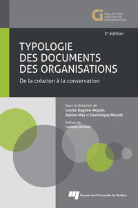Typologie des documents des organisations. De la création à