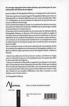 Derniers jours de Nisargadatta Maharaj suivi de Aù-delà de la liberté