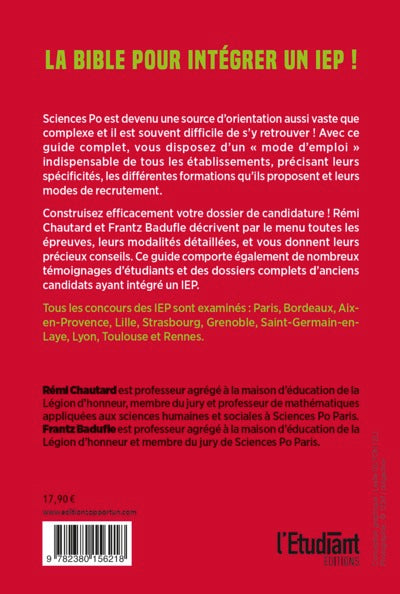Sciences Po : préparer et réussir tous les concours d'entrée