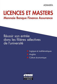 Licences et masters monnaie, banque, finance, assurance