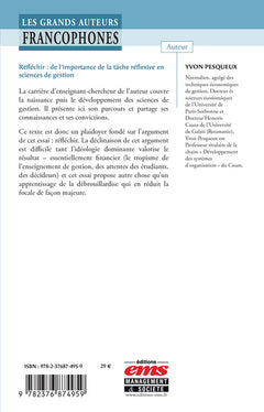 Réfléchir. De l'importance de la tâche réflexive en sciences de gestion